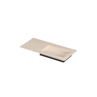 INK Post Wastafel keramische slab envelop bak rechts met 1 kraangat 100x45x1 Travertin matt - thumbnail