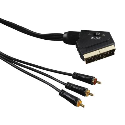 Hama Video-adapter scart naar 3xRCA 1,5 meter Scart kabel Zwart