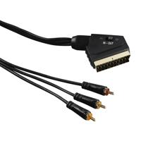 Hama Video-adapter scart naar 3xRCA 1,5 meter Scart kabel Zwart - thumbnail