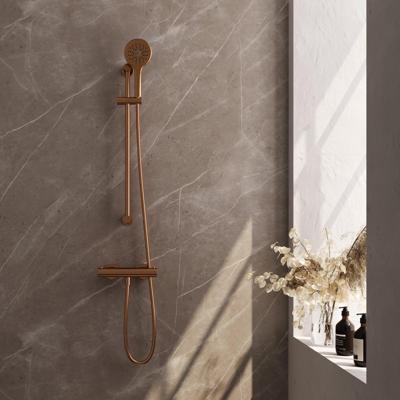 Douchekraanset Brauer Copper Edition Opbouw Met Glijstang En Ronde Handdouche Geborsteld Koper Brauer Douchekraanset Brauer Copper Edition Opbouw Met Glijstang En Ronde Handdouche Geborsteld Koper Brauer