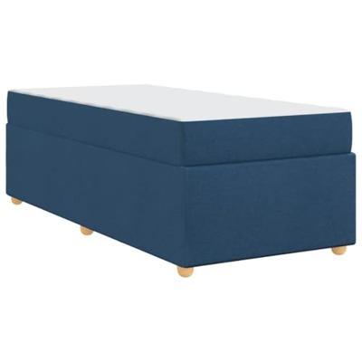 Bedframe met matras Blauw 90 x 190 cm Stof