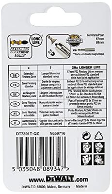 DeWALT DT7391T Extreme Impact Torsion Schroefbits PZ2 50mm VE=5 - thumbnail