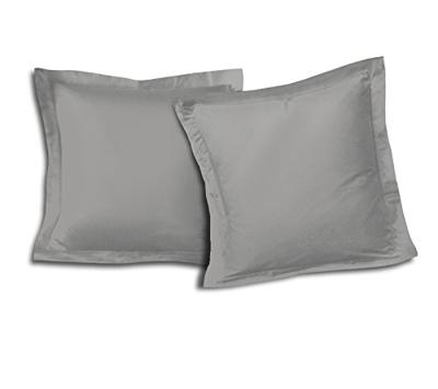 LOVELY HOME Set van 2 kussenslopen 100% katoen 63x63 cm - donkergrijs LOVELY HOME Set van 2 kussenslopen 100% katoen 63x63 cm - donkergrijs