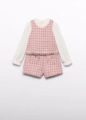 Abel & Lula winter bermuda-set meisjes - roze