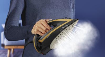 Tefal FV5696 TurboPro Anti-Calc Stoomstrijkijzer Zwart/Goud - thumbnail
