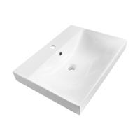 Brauer Aurora Wastafel - 60 cm - met 1 Spoelbak en 1 Kraangat - Keramiek Hoogglans Wit - thumbnail