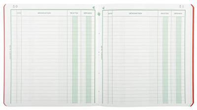 Exacompta ontvangsten en uitgaven, ft 21 x 19 cm, franstalig