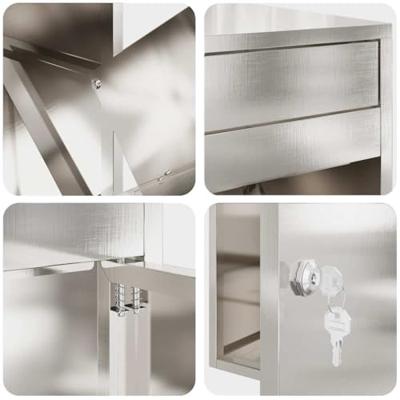 Pakket inwerp box Zwart 41 x 38 x 103 cm Roestvrij staal