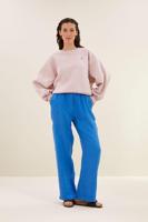 By-Bar Robyn linen pants | queens blue - thumbnail