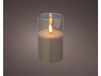 LED Kaars in glas 12,5cm - thumbnail