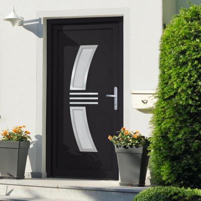 Voordeur 98x200 cm PVC antracietkleurig