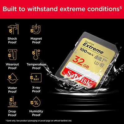 SanDisk Extreme SDHC 32 GB geheugenkaart - thumbnail