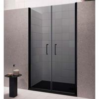 Nisdeur Lacus Giglio Evo Saloon 2 Klapdeuren 110x200 Cm Rookglas Zwart - thumbnail