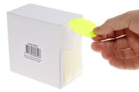 Rillprint ronde etiketten, diameter 50 mm, rol van 500 stuks, fluo geel - thumbnail