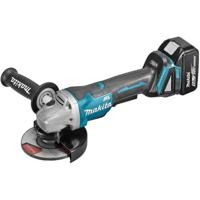 Makita dga508rtj 18v haakse slijper 125mm 5,0ah accu (2 st), snellader, mbox, met veiligheidsschakelaar - thumbnail