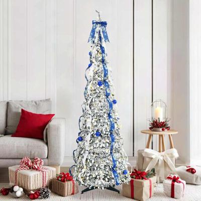 Kunstkerstboom met 150 LED met standaard Groen 180 cm PVC Kunstkerstboom met 150 LED met standaard Groen 180 cm PVC