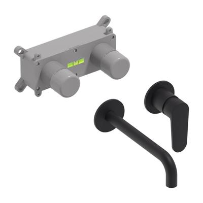 Inbouw Wastafelmengkraan MAY Forma Eenhendel Incl. Inbouwbox Mat Zwart PED Inbouw Wastafelmengkraan MAY Forma Eenhendel Incl. Inbouwbox Mat Zwart PED