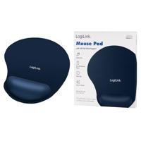 LogiLink ID0027B Muismat met polssteun Ergonomisch Blauw - thumbnail