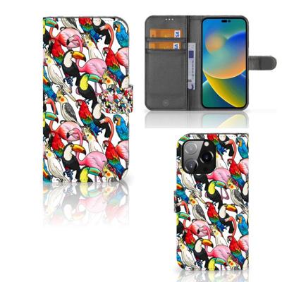iPhone 14 Pro Max | Telefoonhoesje | Met pasjeshouder | Birds
