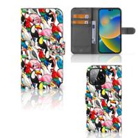 iPhone 14 Pro Max | Telefoonhoesje | Met pasjeshouder | Birds - thumbnail