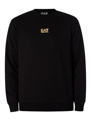 EA7 Emporio Armani 8NPM30 Sweater Heren Zwart/Goud - Maat L - Kleur: GoudZwart | Soccerfanshop