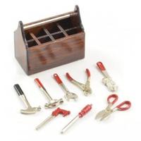 Fastrax Scale Wood Tool Box w/Cast Metal Tools - thumbnail