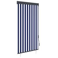 VidaXL Rolgordijn voor buiten 100x250 cm blauw en wit - thumbnail