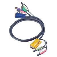 ATEN KVM Kabel [1x PS/2, PS/2, Jackplug male 3,5 mm, Jackplug male 3,5 mm, VGA - 1x VGA, Jackplug male 3,5 mm, Jackplug male 3,5 mm] 5 m Zwart - thumbnail