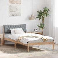 Bedframe Bruin en lichtgrijs 100 x 200 cm Massief grenenhout - thumbnail