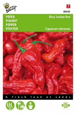 Zaden Peper Bhut Jolokia Red Buzzy - Buzzy