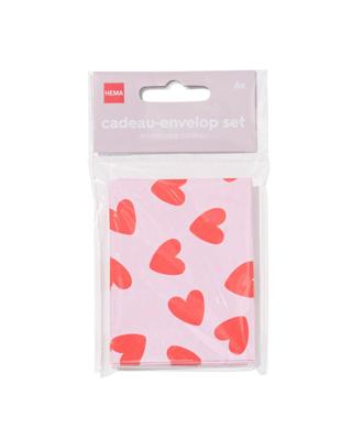 HEMA Cadeau-envelop set hartjes - 6 stuks