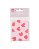 HEMA Cadeau-envelop set hartjes - 6 stuks - thumbnail