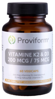 Vitamine K2 200mcg & D3 75mcg 60 Vegetarische capsules - thumbnail