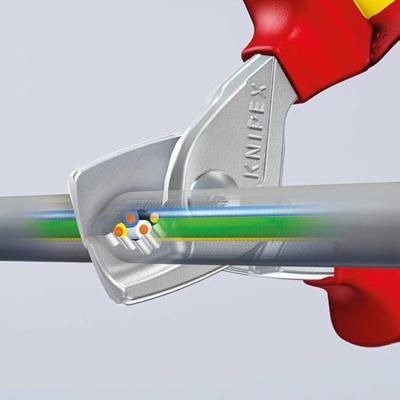 Knipex StepCut kabelschaar | Geïsoleerd | Meer-componentengrepen | VDE-getest | Verchroomd - 95 16 160 SB Knipex StepCut kabelschaar | Geïsoleerd | Meer-componentengrepen | VDE-getest | Verchroomd - 95 16 160 SB