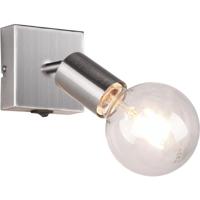 LED Wandspot Vierkant E27 - Mat Nikkel Aluminium - thumbnail