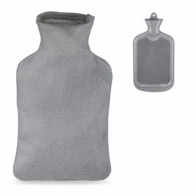 Relaxdays warmwater kruik met hoes grijs 2 l | 6 stuks
