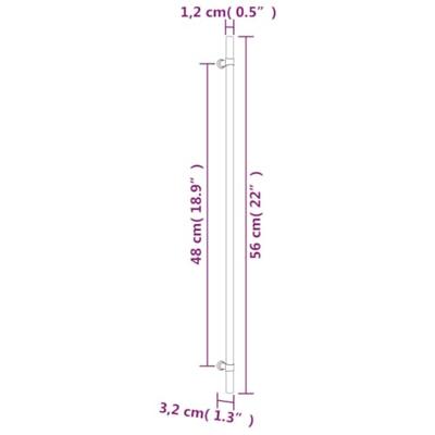 Handvatten 20 st 480 mm roestvrij staal bronskleurig