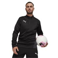 PUMA teamGOAL Trainingstrui 1/4-Zip Zwart Wit Grijs - thumbnail