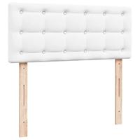 Ottoman bed met matras 120x190 cm kunstleer wit - thumbnail