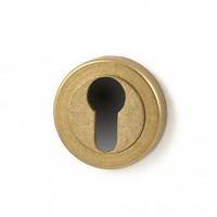 Hardbrass Nika cilinderrozetten - messing getrommeld - thumbnail