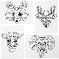 Creativ Company Https://www.cchobby.nl/vellen-krimpfolie-met-motieven-wilde-dieren-vel-10-5x14-5-cm-dikte-0-3-mm-mat-transparant-4-vel-1-doos - thumbnail