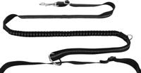 TRIXIE JOGGINGRIEM MET LIJN GRIJS / ZWART 115-150X2 CM / 70-130X23 CM - thumbnail