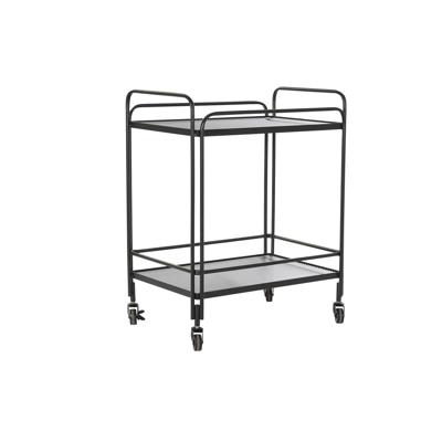 Serveringsvagn DKD Home Decor Zwart Metaal Kristal 60,5 x 40,5 x 75,5 cm