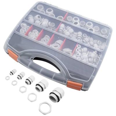Quadrios 2102CA115 Wartel assortiment Met contramoer PA66 Wit 224 stuk(s)