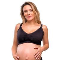 Gewatteerde borstvoedings- & zwangerschapsbeha zonder naden GelWire® CARRIWELL zwart - thumbnail