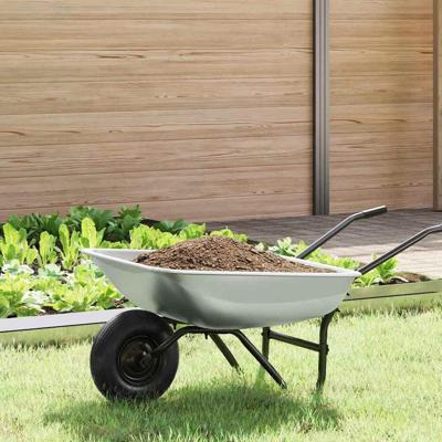 VidaXL Vervanging voor kruiwagenlade zilver 80 x 60 x 25 cm staal