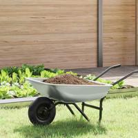 VidaXL Vervanging voor kruiwagenlade zilver 80 x 60 x 25 cm staal - thumbnail