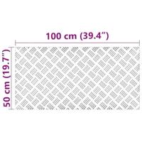 VidaXL Trap tread rechthoekig 2 pcs zilver 100 x 50 cm aluminium - thumbnail