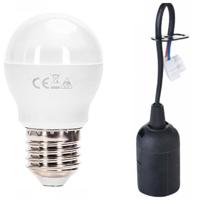 Verhuisfitting Set 10 Stuks - E27 Fitting - 10W - Natuurlijk Wit 4000K - Zwart - thumbnail