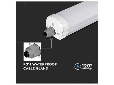 V-TAC Lamp voor vochtige ruimte Energielabel: E (A - G) LED 48.00 W Daglichtwit Wit